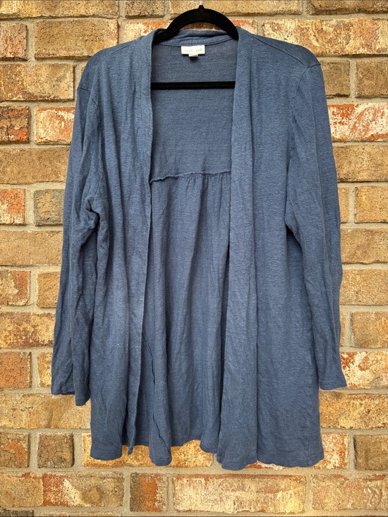 J. Jill Sweaters - J. Jill Slate Blue Open-Front Women's Cardigan size Large